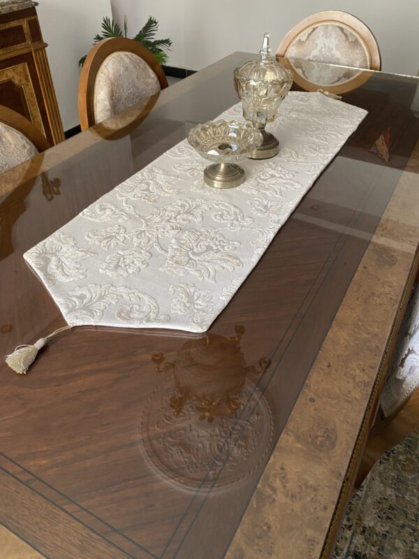 Off-White Leaf-Line Table-Runner - Image 2