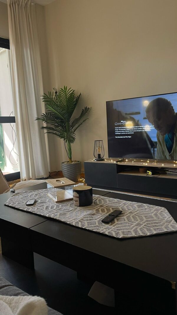 Grey Modern Table-Runner